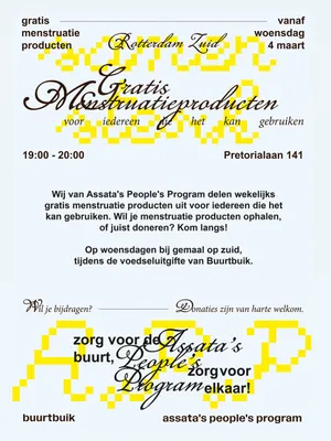 Assata's People's Program - Gratis menstruatie producten uitdelen