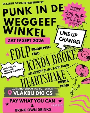 Avondje Punk: EDLP, Heartshake, Kinda Broke