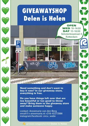 Giveaway shop 'Delen is Helen' - Open hours