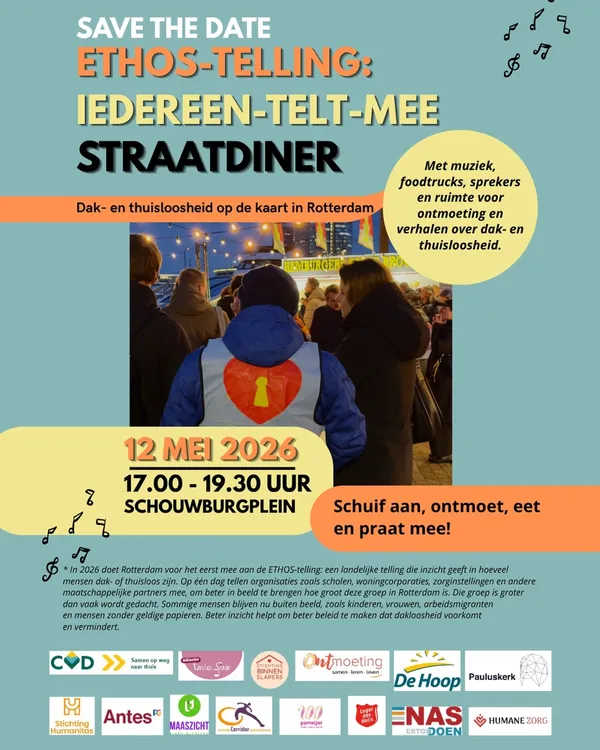Iedereen-Telt-Mee Straatdiner - Solidarity with the homeless of Rotterdam!
