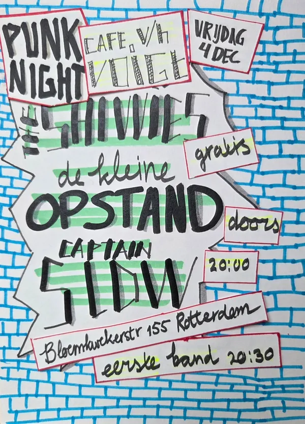 Avondje Punk met The Shivvies, De Kleine Opstand en Captain Slow