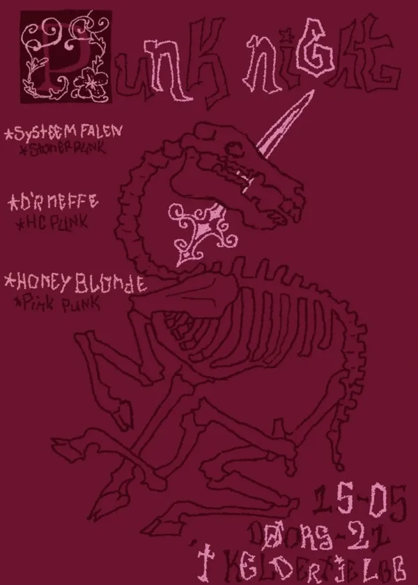 RaiseTheVolume presents: Honey Blonde (grrrl punk, Utecht) + Dr Neffe (hc punk, Eindhoven) + Systeemfalen (stoner punk, Rotterdam)