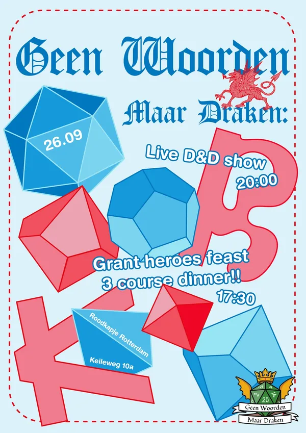 Geen Woorden Maar Draken: Live show + Dinner 2